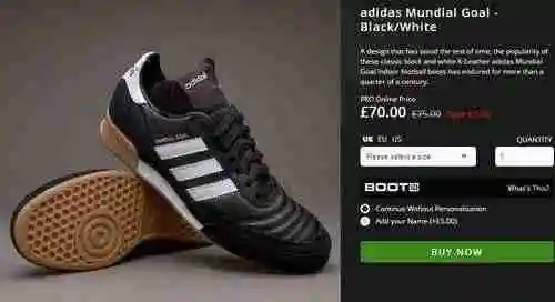 Llegada) Bota de fútbol sala Adidas Mundial GOAL Indoor 39-45