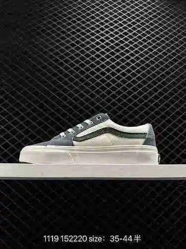 Vans oficial SK8-Low diseño de costura minimalista verde y blanco para zapatos de hombre y mujer, za