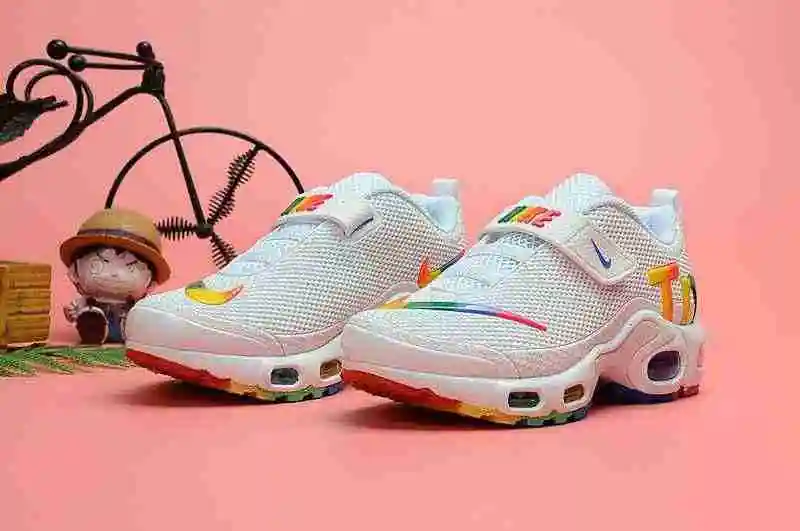耐克 Nike Mercurial Air Max Plus Tn 滴塑童鞋 白七彩 28-35 (2).webp