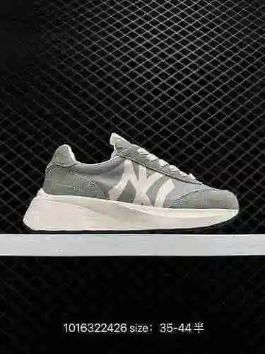 130 MLB Corea del Sur CHUNKY JOGGER D Realzado Vintage NY Etiqueta grande Gamuza Suela gruesa Zapato