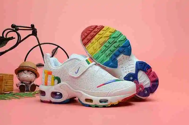 耐克 Nike Mercurial Air Max Plus Tn 滴塑童鞋 白七彩 28-35 (1).webp