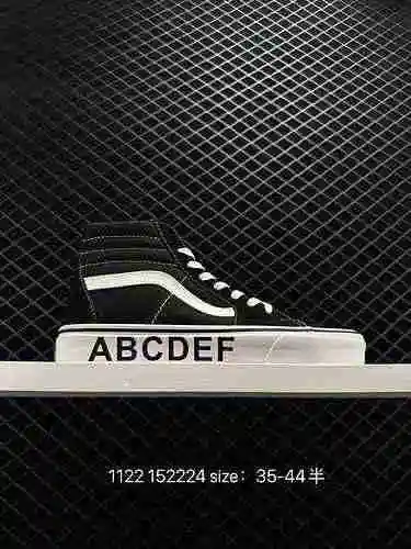 2 Nivel de empresa Vans Vans SK8 Hi Slim Impresión en negrita en blanco y negro [ABCDEF] Zapato de s