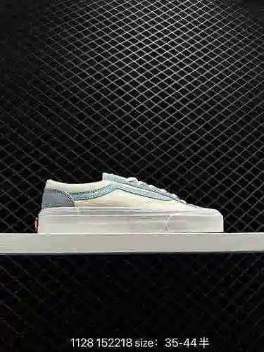 Vans Vans Zapatos oficiales vulcanizados con raya lateral azul leche para hombre y mujer Zapatos de 