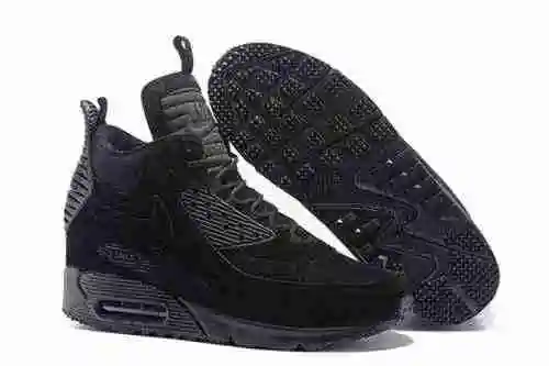 Nike Nike Air Max 90 Winter Sneakerboot hecho de material de piel de cerdo de primera calidad 40-46