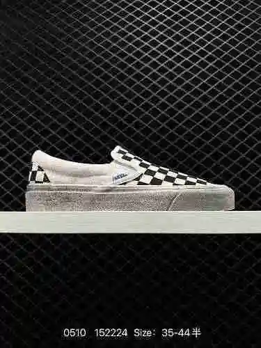 Vans Vault OG Slip-OnLX lavable viejo tablero de ajedrez en blanco y negro Zapato vintage de alta ga