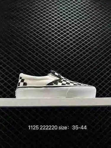 Vans Fondo grueso Clásico Hombre perezoso Tablero de ajedrez en blanco y negro Desarrollo de prototi