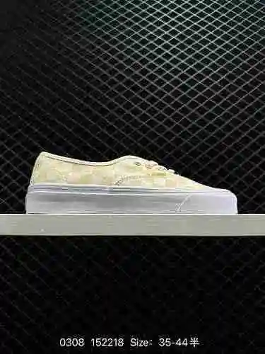 9 Vans VANS OG Authentic Vintage Army Green Checkerboard Zapatillas bajas para hombre y mujer VNA5FB