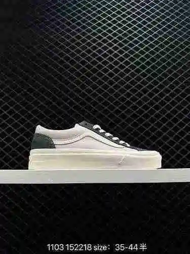 9 Vans Style 36 Quan Zhilong Small Head Low Top Series Haze Blue Grey White Stripe Contraste Canvas 