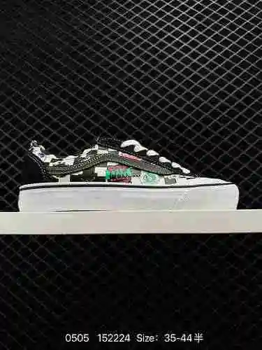 2 Vans Style 36 Cecon SF Checkerboard Impresión de logotipo colorido Zapatos de tablero vulcanizado 