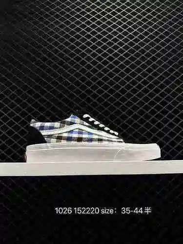 Vans Zapatos de tabla informales para hombre y mujer con estampado de tablero de ajedrez OLD SKOOL o
