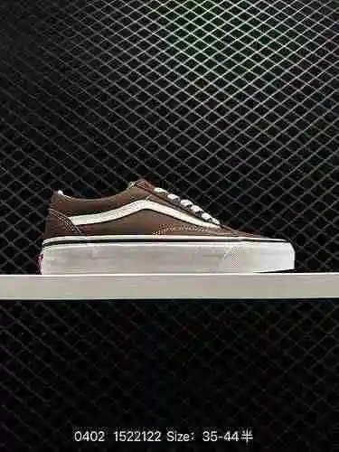 Vans Vans oficial mocha marrón side stripe zapatos para hombre y mujer Old Skool zapatos de tabla ba