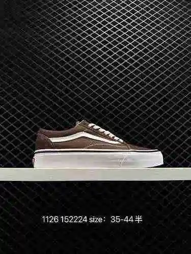 2 Zapatillas oficiales Vans Mocha marrón con raya lateral para hombre y mujer Zapatillas bajas Old S