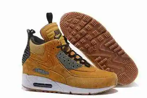 Nike Nike Air Max 90 Winter Sneakerboot hecho de material de piel de cerdo de primera calidad 40-46