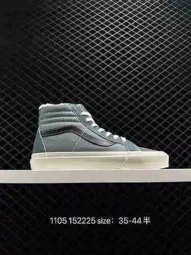 250000 VANS zapatos de lona informales transpirables de caña alta, clásicos, color azul neblina, de 