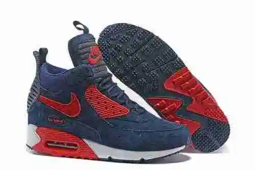 Nike Nike Air Max 90 Winter Sneakerboot hecho de material de piel de cerdo de primera calidad 40-46