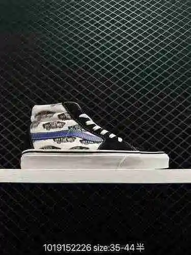 3 Vans Vans Sk8-Mid Mid Mid Top Fuzzy Logo Pattern Zapatos para hombre y mujer Zapatos de tabla vulc