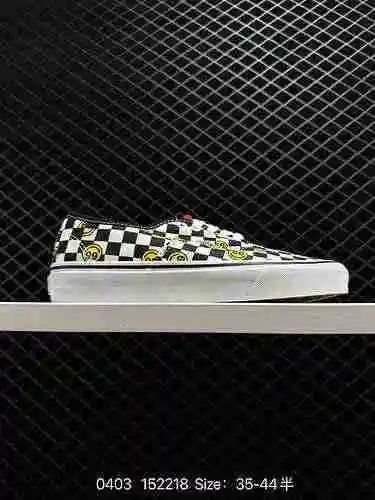 Vans Wallpaper Authentic Wallpaper Series Tablero de ajedrez en blanco y negro Cara sonriente 66 Zap