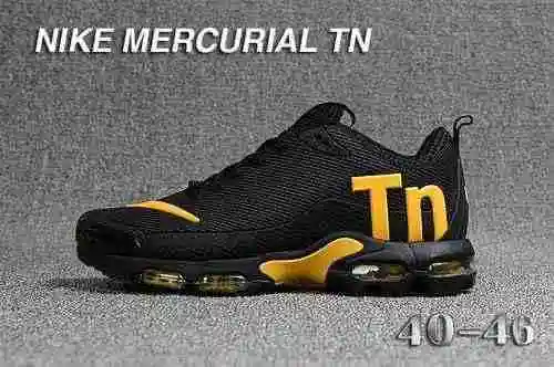 Nike Mercurial Air Max Plus Tn Caído Negro Oro 40-47