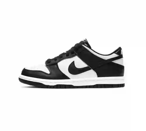 Nike dunk low" Black" (GS) Panda blanco y negro CW1590-100 (36-47.5) con media talla