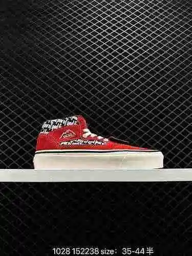 6 Fog Skateboard Co marca Velcro Rojo Negro Lona Top Transpirable Nuevos zapatos deportivos casuales