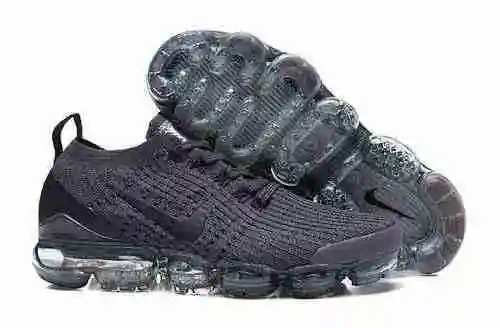 Nike Air VaporMax Flyknit 2019 Cojín de aire grande Zapato para correr versátil Gris carbón Banda ve