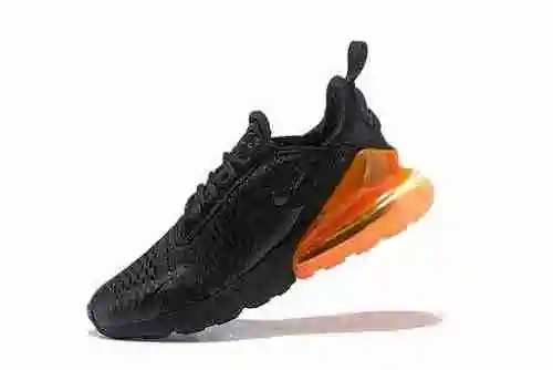 Nike Air Max 270 Half Palm Air Cushion Zapatillas para correr Negro Naranja 40-46
