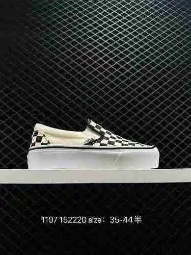 Vans Vans, base gruesa, sistema operativo clásico, blanco y negro, la caja original auténtica de niv