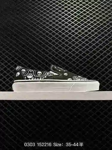 8 Vans Sitio web oficial de Vans zapatos de hombre Slip-On tablero de ajedrez cabeza de esqueleto un