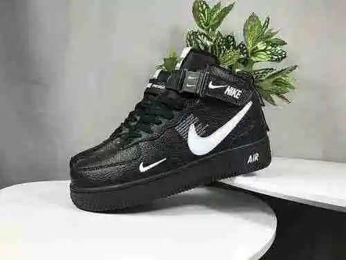 Nike Air Force One AJ7747-100 R Mark Double Hook Nike Air Force 1 Efecto arrugado Air Force One Clas
