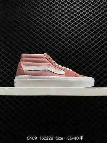 4 [Popular Little Red Book] VANS SK8-MID Sakura Pink Mid Top ‼️ El nuevo Vans Sk8 Mid Cherry Blossom