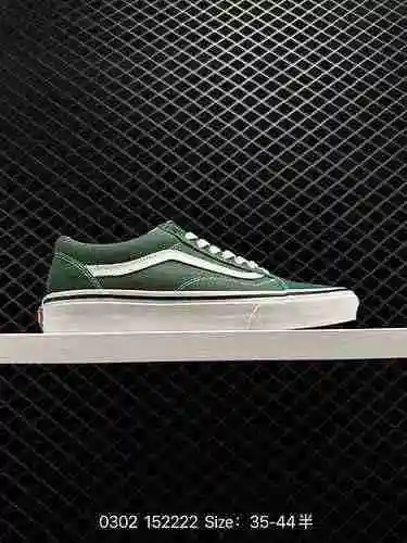 Vans Oficial Verde Oliva Side Stripe Hombres y Mujeres Old Skool Low Top Zapatos de tabla de moda Za