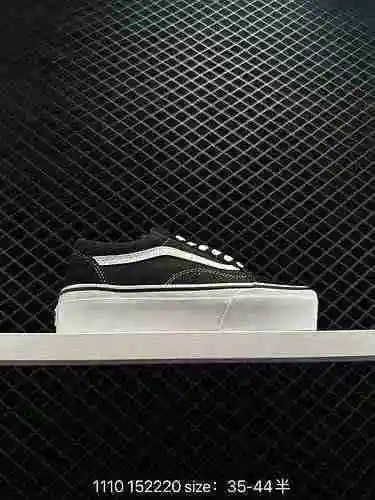 Vans Vans, base gruesa, sistema operativo clásico, blanco y negro, la caja original auténtica de niv