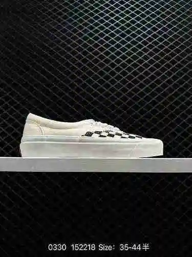 9 Vans Era Spliced ​​Checkerboard Diseño de contraste asimétrico Blanco y negro/Rojo Blanco Se envía