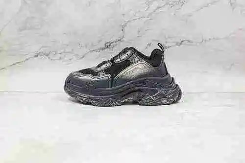 D30 | Soporte tienda lanzamiento OK versión Balenciaga Generación 1.0 zapatos sucios negros desgasta