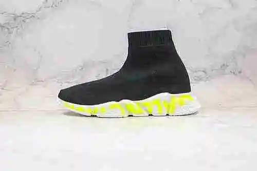 C10 | Soporte nivel de tienda negro verde Balenciaga carta calcetines zapatos/balenciaga Sneaker Tes
