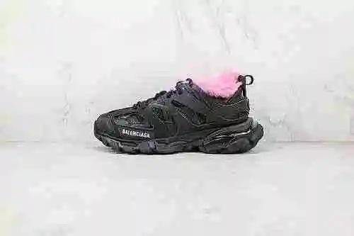 E70 | Soporte tienda lanzamiento OK versión Balenciaga III 3.0 negro rosa felpa Balenciaga Triple S 