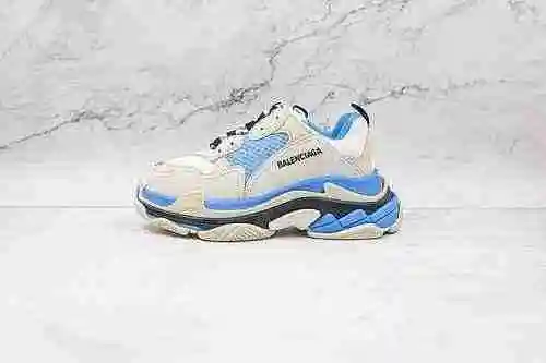 D30 | Soporte lanzamiento en tienda Versión OK Blanco azul Balenciaga Triple S Fuente correcta Groso