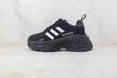 D30 | Tienda de soporte versión i8 Balenciaga 1.a generación Balenciaga 1.0 zapatos papá retro negro