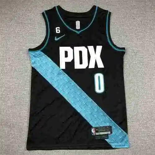 Trailblazer 0 Lillard 22-23 Temporada City Edition 6 Etiqueta Negro