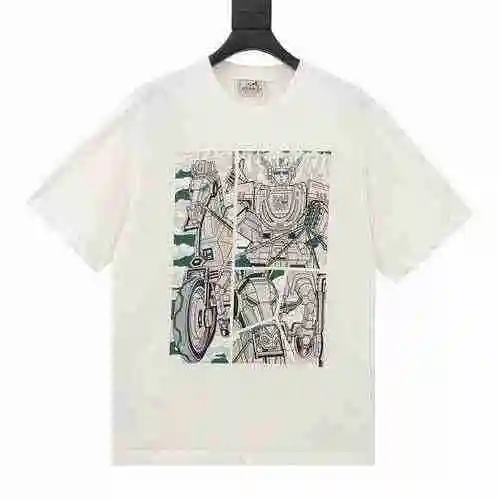 HERMES Camiseta de manga corta con estampado de robot Hermès