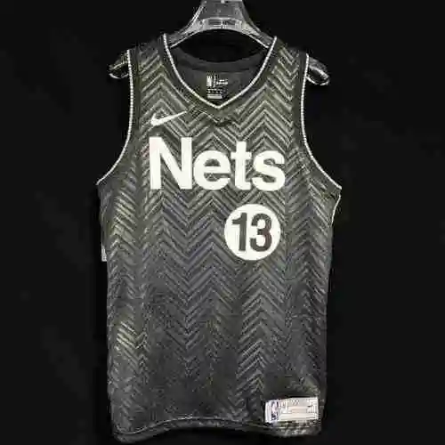20-21 season Nets No.13 Harden black hot pressed version jersey can be customized