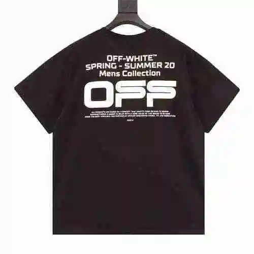 OFFWHITEC/OVIRGIL Banderín Básico De Letras Estampado Manga Corta