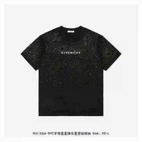GVC 23ss GVC Letra Estrella sobre Sky Star Hot Diamond Manga corta