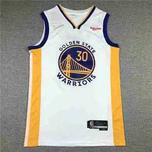 22 Season Warriors 30 Curry White Logotipo de diamante del 75.º aniversario