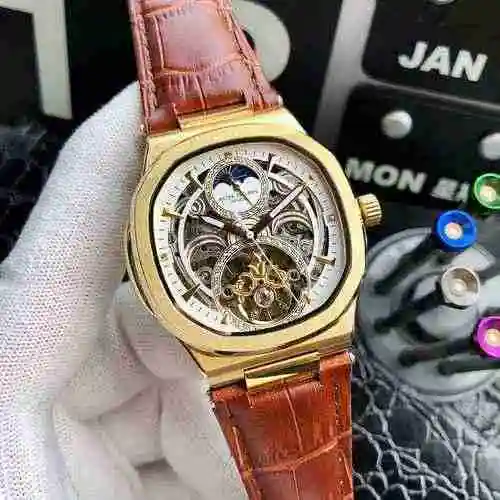 Reloj Patek Philippe para hombre combinado con movimiento mecánico original completamente automático