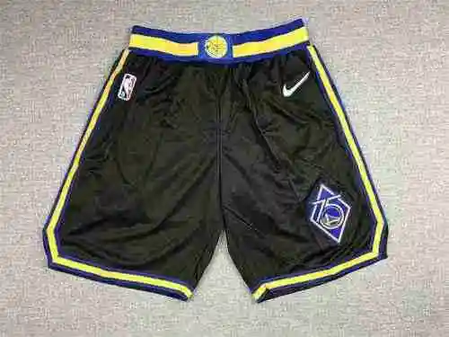 22 Season Warriors New Black City Edition Pantalones de baloncesto Etiqueta de diamante