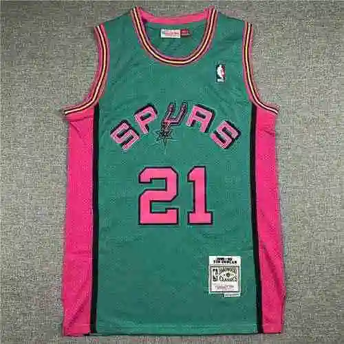Spurs 21 Duncan Verde Vintage