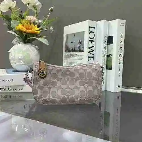 Bolsa para las axilas hecha de material de lona vaquera importada, bolsa de regalo para entrega de a