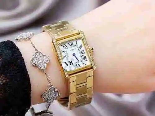 Reloj Cartier Pareja Reloj emparejado con movimiento mecánico original completamente automático Caja