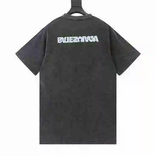Manga corta con cuello redondo y bordado con letras inversas Blcg</span>